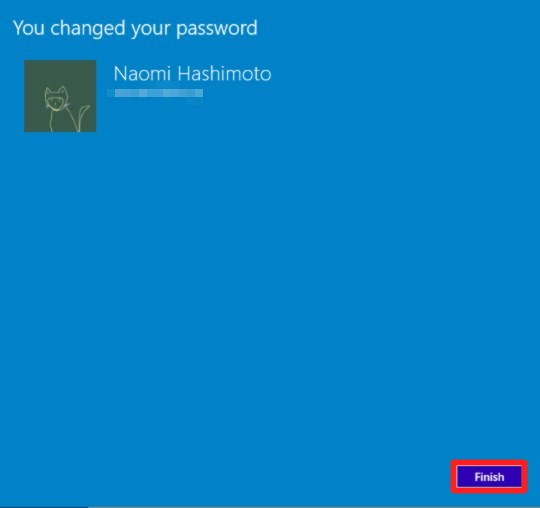 ユーザーアカウントにパスワードを作成／パスワードを変更するには