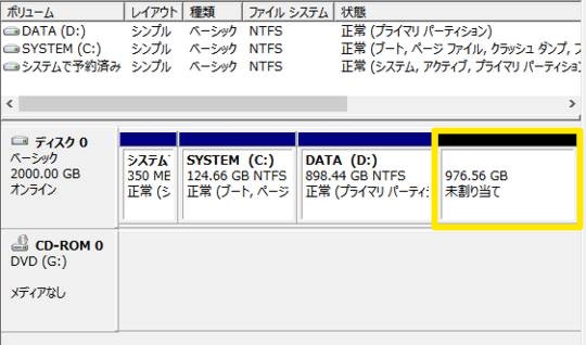 Windows 8.1でハードディスクの領域を増やすには（領域を分割するには）