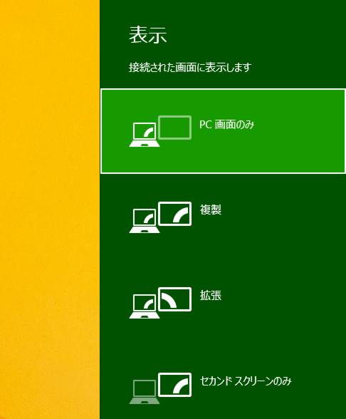 Windows 8.1でマルチモニターを切り替える方法